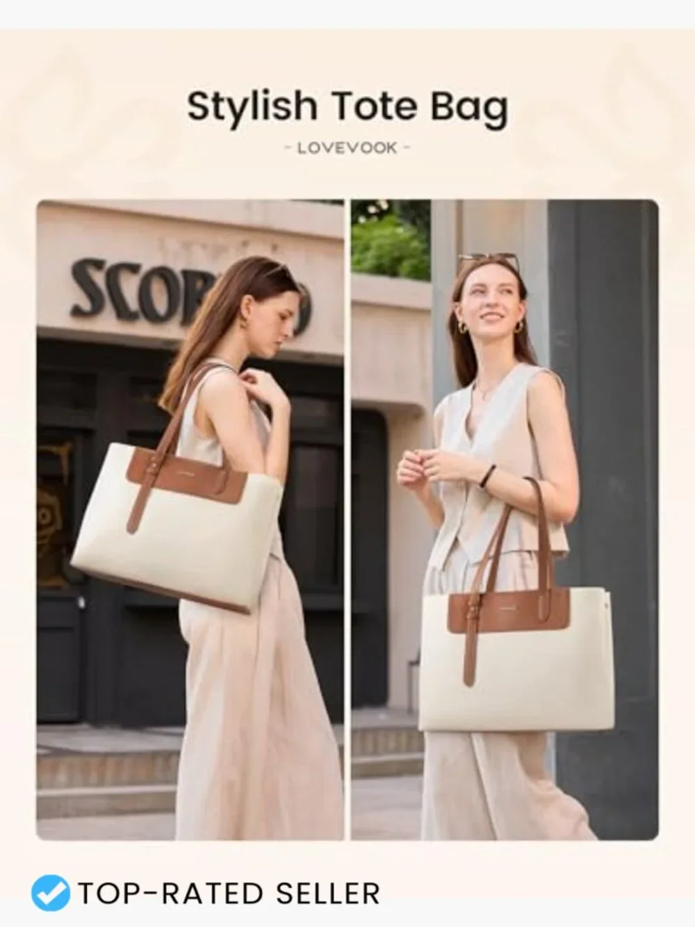 Water Resistant Laptop Tote Bag Women 15.6 Inch Work Large Capacity Shoulder